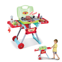 Set Play Pretend Game BBQ Toy Kids Kitchen Pretend Play Toys with Music Lights